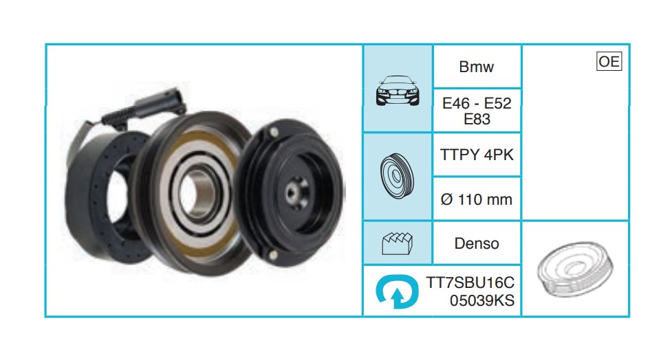 BMW E46 - E52 E83 Kasnak Seti TT7SBU16C05039KS