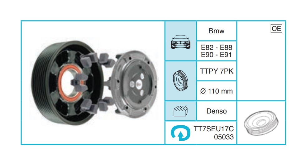 BMW E82 - E88 E90 - E91 Kasnak Seti TT7SEU17C05033