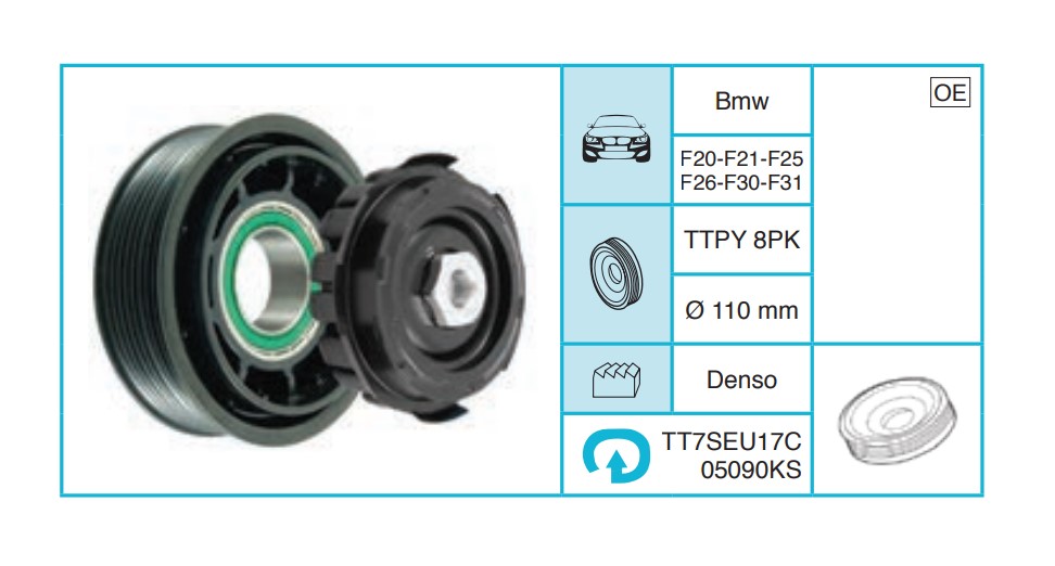 BMW F20-F21-F25 F26-F30-F31 Kasnak Seti TT7SEU17C05090KS