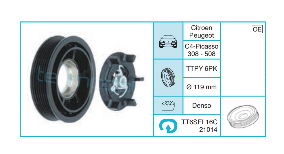 CITROEN C4, Picasso Kasnak Seti TT6SEL16C21014