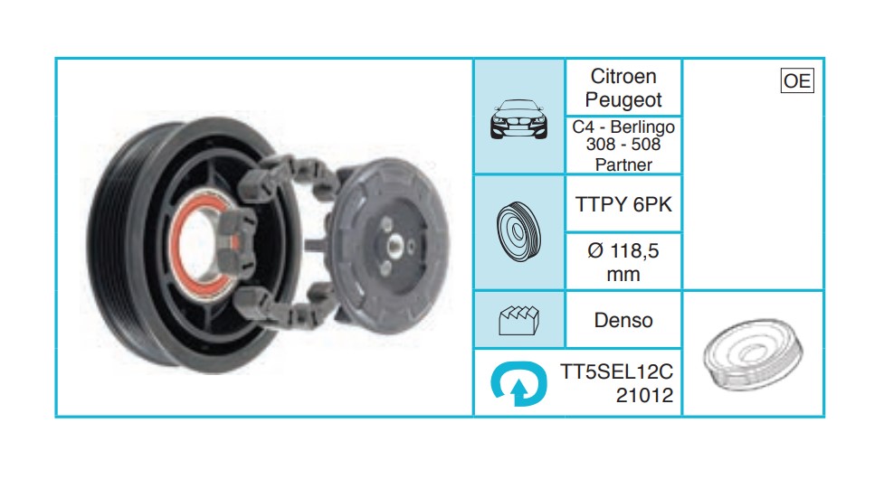 CITROEN C4 - Berlingo Kasnak Seti TT5SEL12C21012