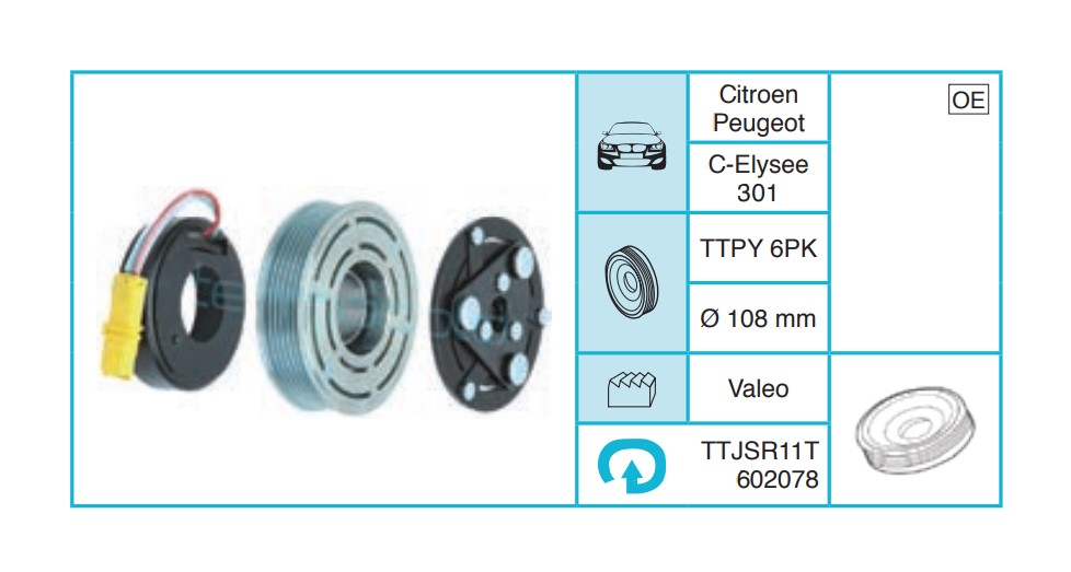 CITROEN C-Elysee Kasnak Seti TTJSR11T602078