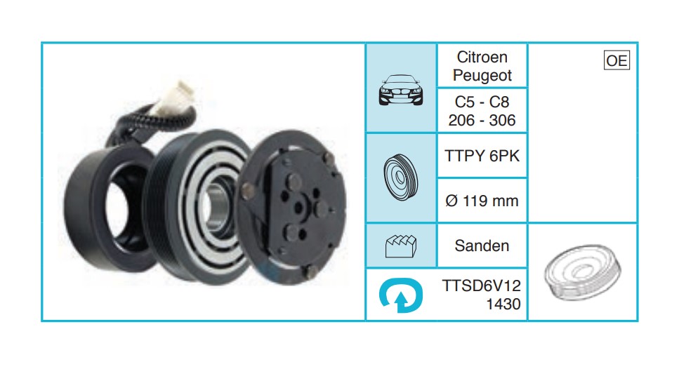 CITROEN C5 - C8 Kasnak Seti TTSD6V121430