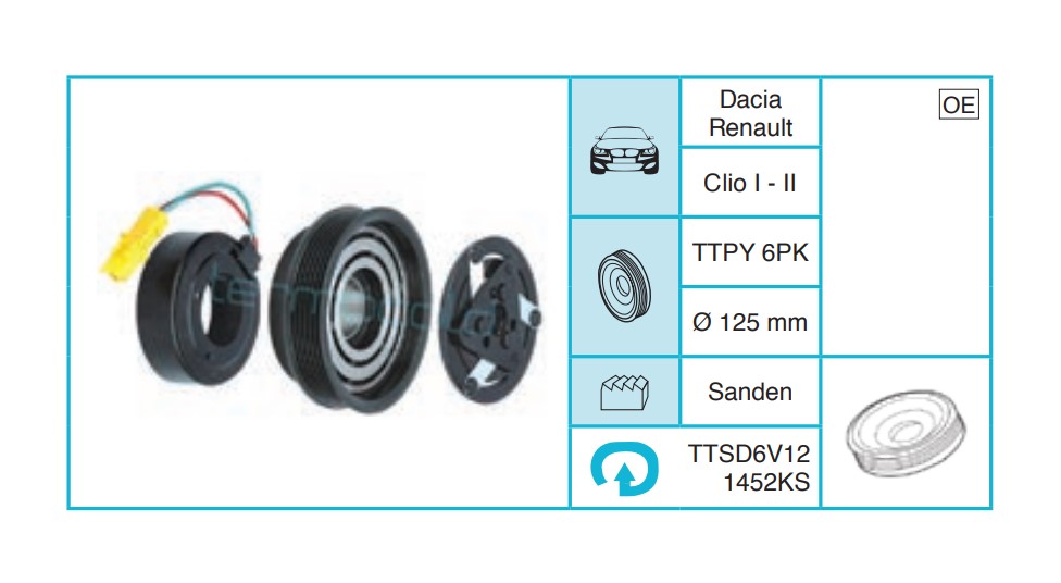 RENAULT Clio I - II Kasnak Seti TTSD6V121452KS