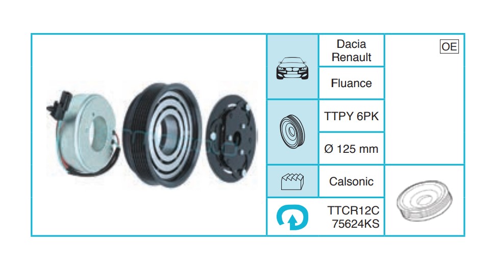 RENAULT Fluance Kasnak Seti TTCR12C75624KS