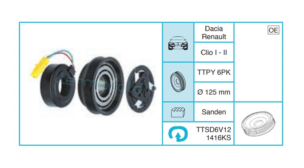 RENAULT Clio I - II Kasnak Seti TTSD6V121416KS