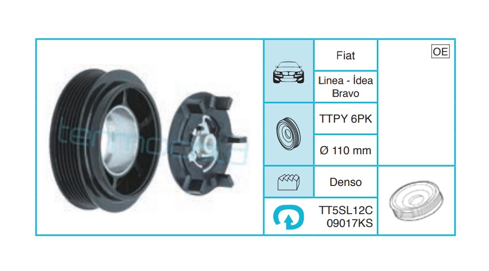 FIAT Linea - İdea Bravo Kasnak Seti TT5SL12C09017KS