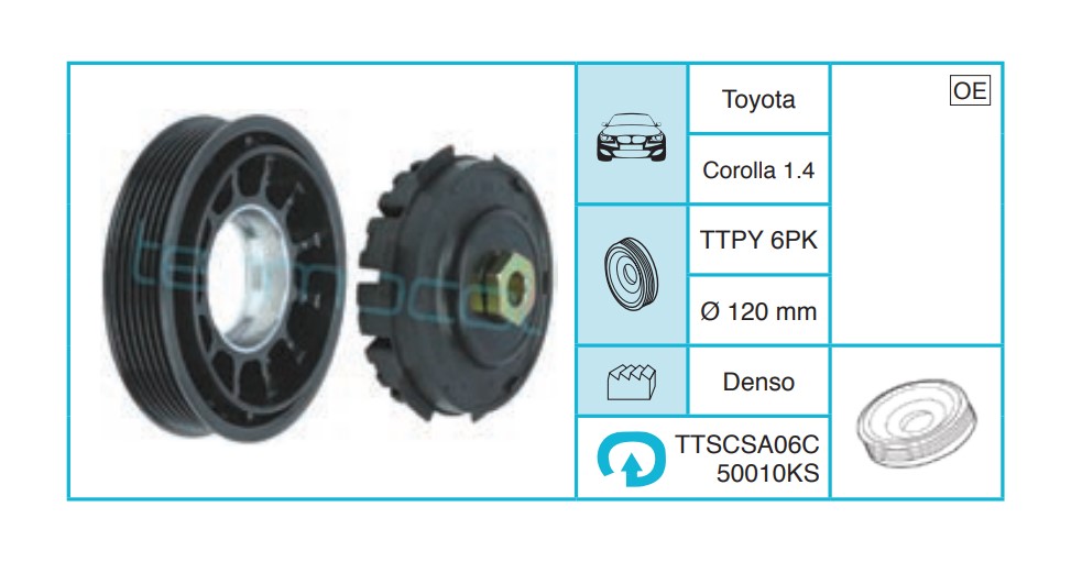 TOYOTA Corolla 1.4 Kasnak Seti TTSCSA06C50010KS