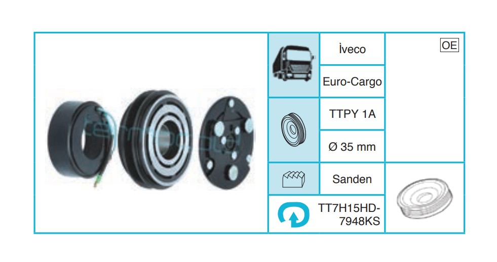 IVECO Euro-Cargo Kasnak Seti TT7H15HD7948KS