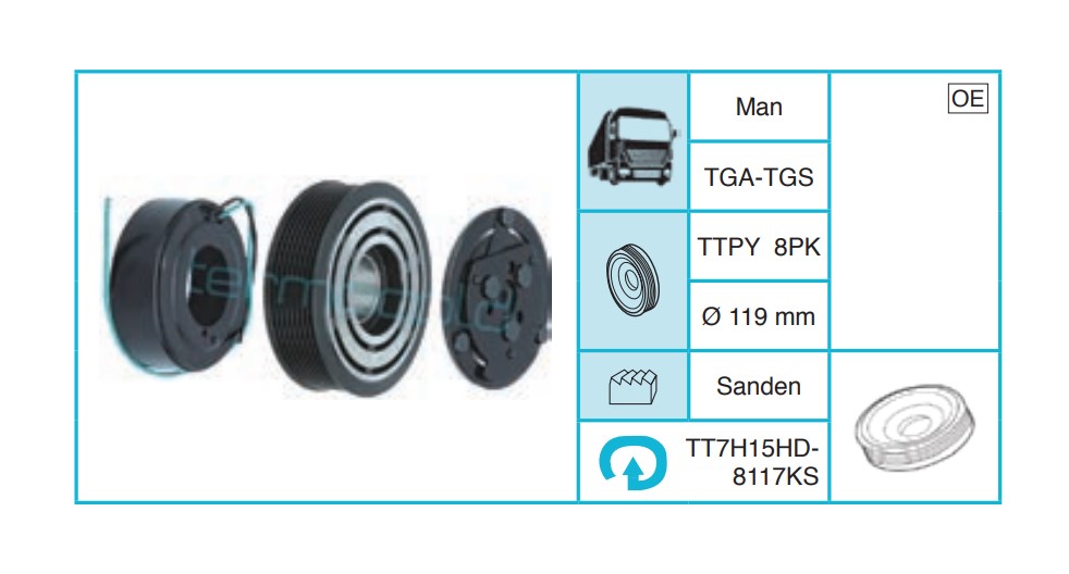 MAN TGA-TGS Kasnak Seti TT7H15HD8117KS