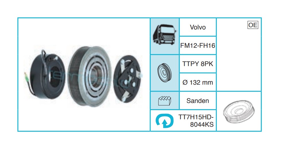 VOLVO FM12-FH16 Kasnak Seti TT7H15HD8044KS