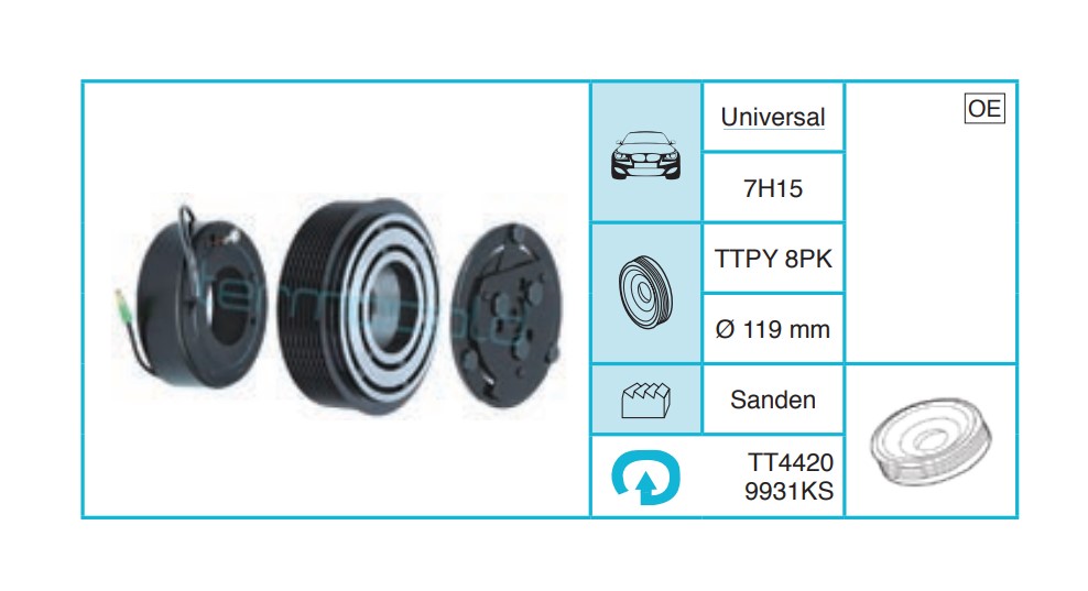 UNIVERSAL 7H15 Kasnak Seti TT44209931KS