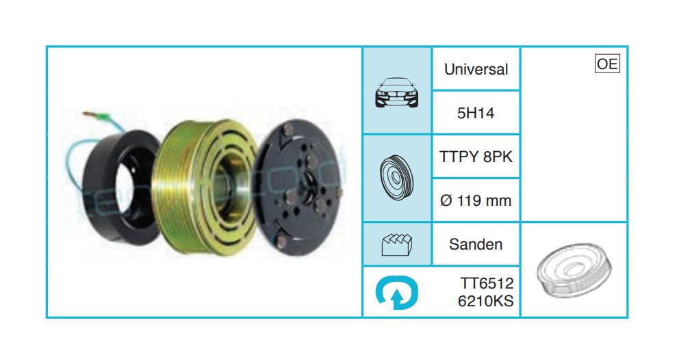 UNIVERSAL 5H14 Kasnak Seti TT65126210KS