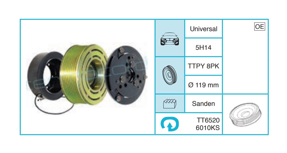 UNIVERSAL 5H14 Kasnak Seti TT65206010KS