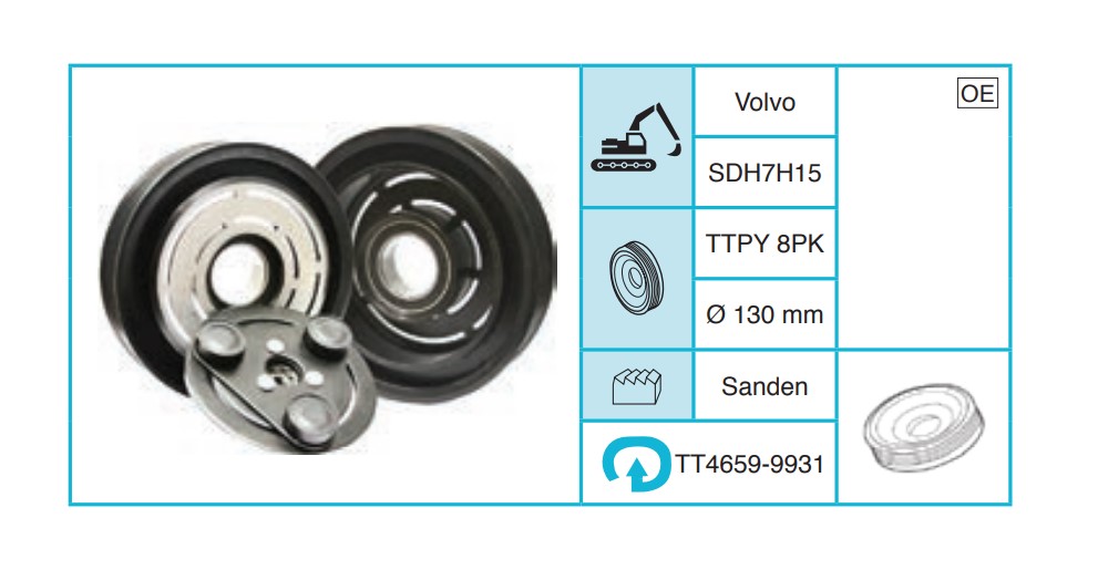 VOLVO İŞ MAKINASı - Kasnak Seti TT4659-9931