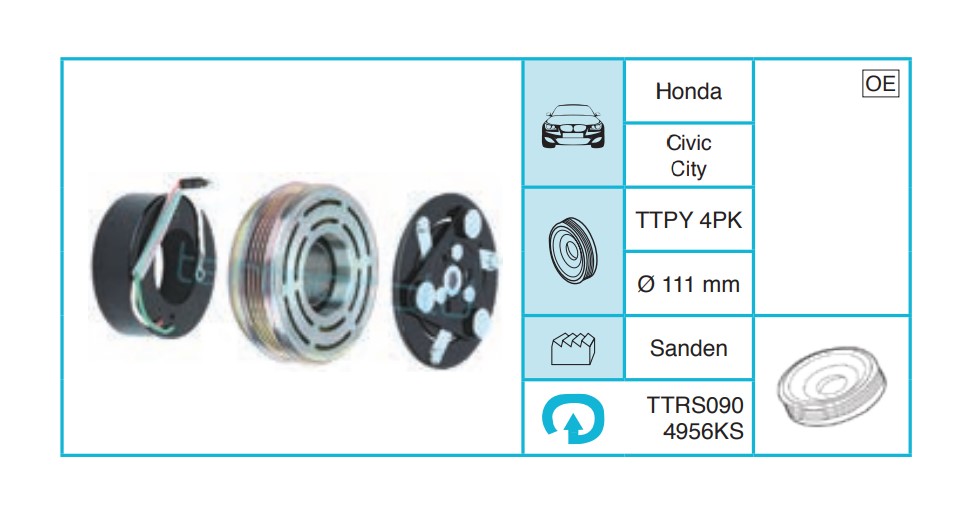 HONDA Civic City Kasnak Seti TTRS0904956KS