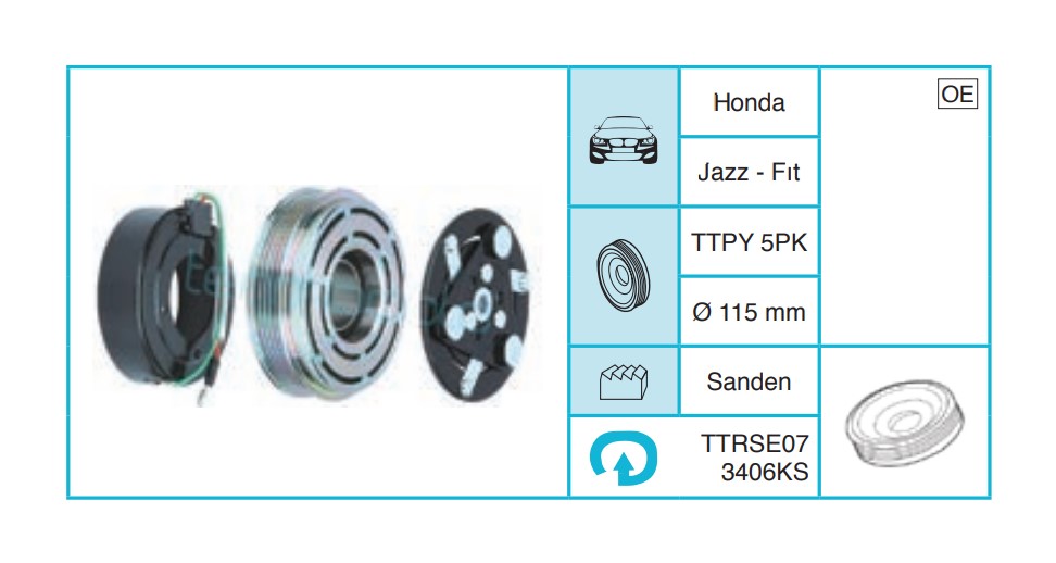 HONDA Jazz - Fıt Kasnak Seti TTRSE073406KS