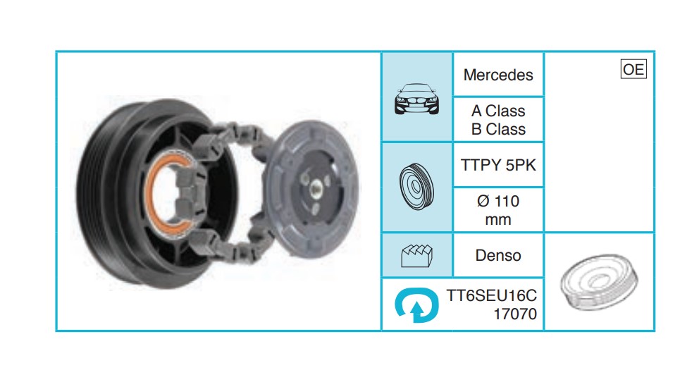 MERCEDES A Class B Class Kasnak Seti TT6SEU16C17070