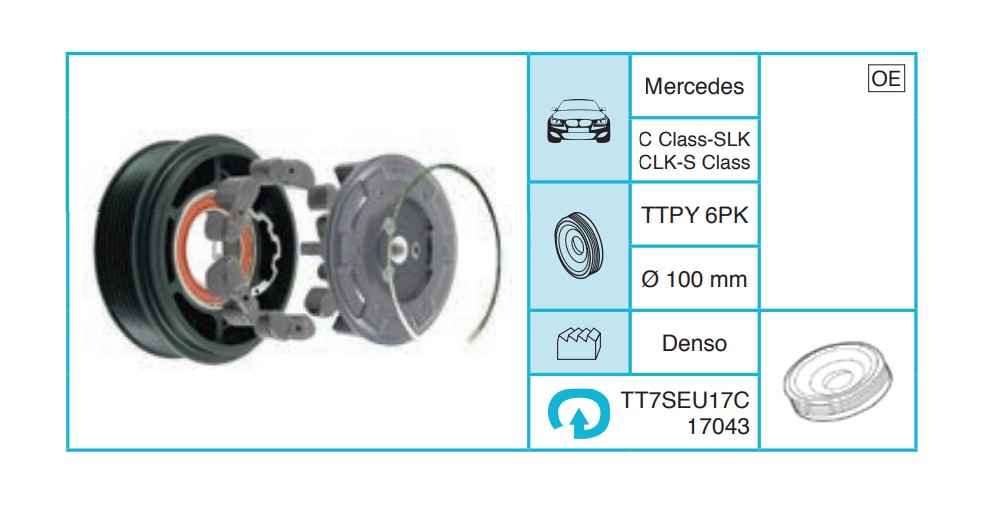 MERCEDES C Class-SLK CLK-S Class Kasnak Seti TT7SEU17C17043