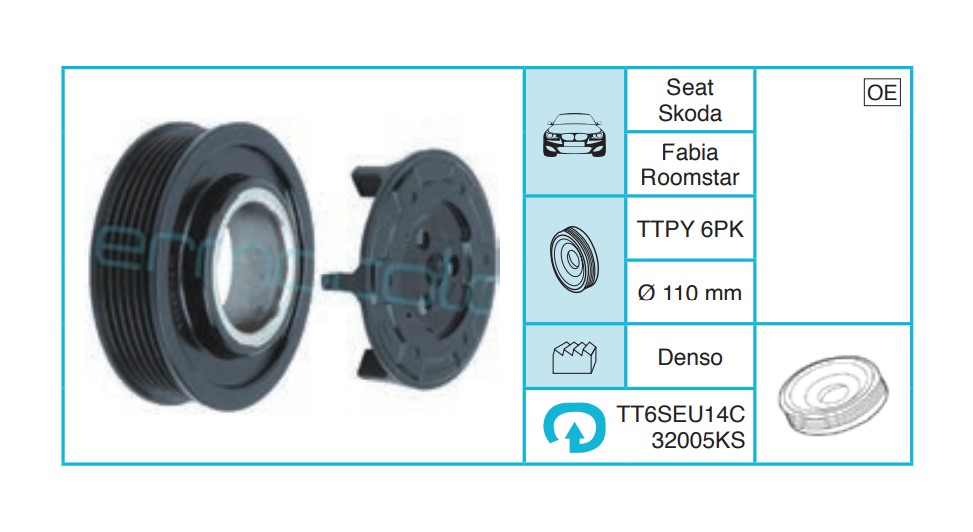 SKODA Fabia Roomstar Kasnak Seti TT6SEU14C32005KS