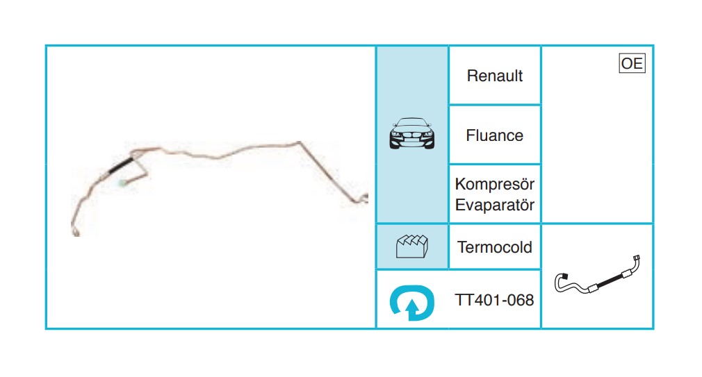 RENAULT Fluance Hortum TT401-068