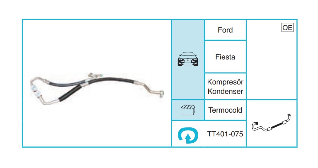 FORD Fiesta Hortum TT401-075