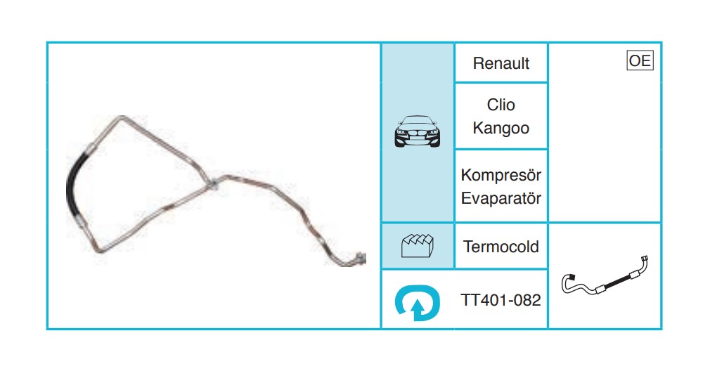 RENAULT Clio Kangoo Hortum TT401-082