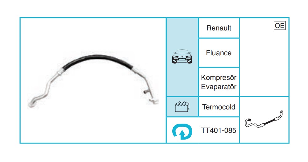 RENAULT Fluance Hortum TT401-085