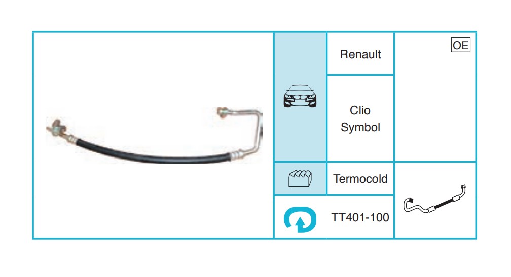 RENAULT Clio Symbol Hortum TT401-100