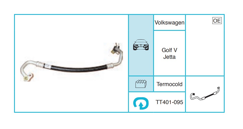 VOLKSWAGEN Golf V, Jetta Hortum TT401-095