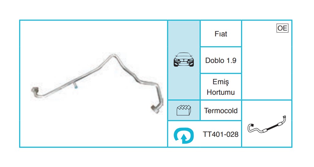 FIAT Doblo 1.9 Hortum TT401-028