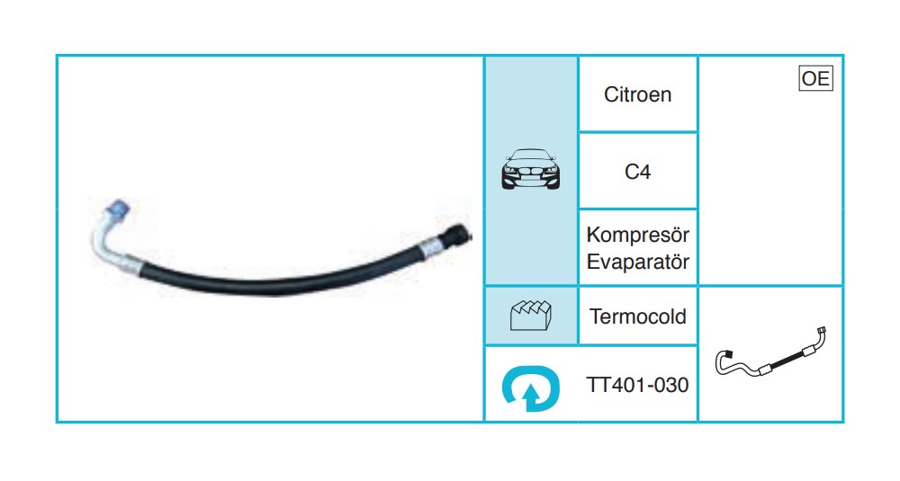 CITROEN C4 Hortum TT401-030