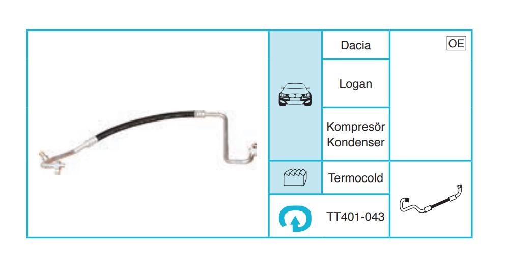 DACIA Logan Hortum TT401-043