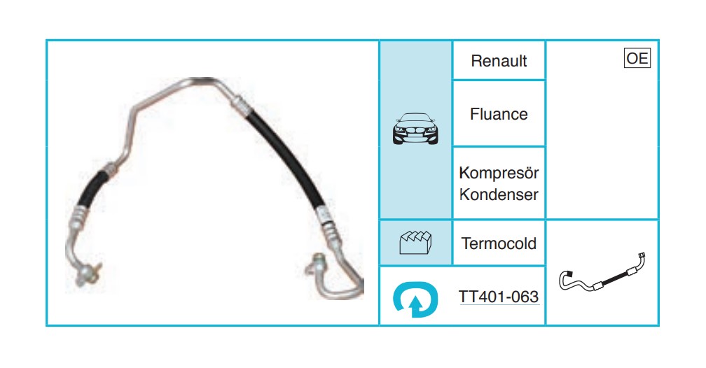 RENAULT Fluance Hortum TT401-063