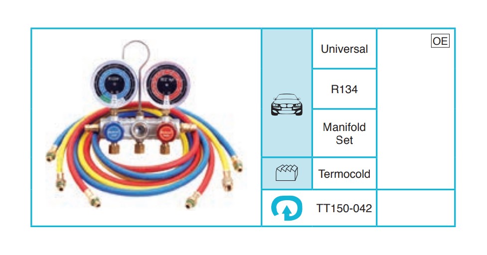 UNIVERSAL R134 Servis Ekipmanları ve Aksesuarlar TT150-042