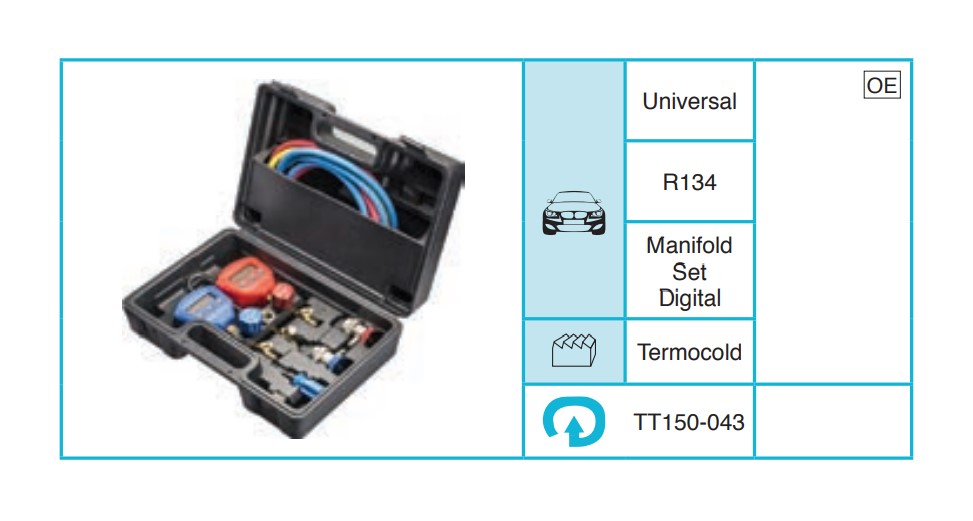 UNIVERSAL R134 Servis Ekipmanları ve Aksesuarlar TT150-043