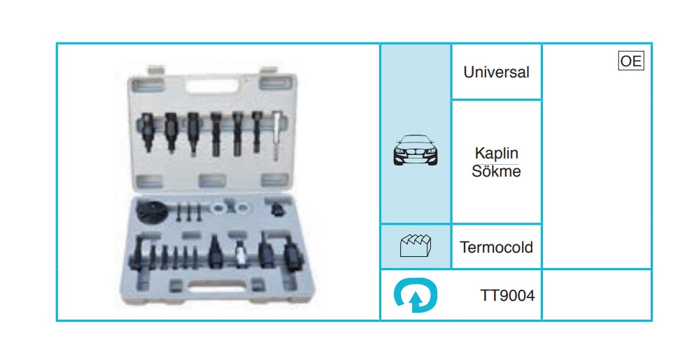 UNIVERSAL 9004 Servis Ekipmanları ve Aksesuarlar TT9004