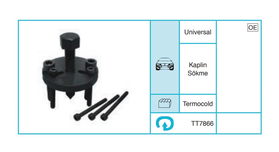 UNIVERSAL 7866 Servis Ekipmanları ve Aksesuarlar TT7866