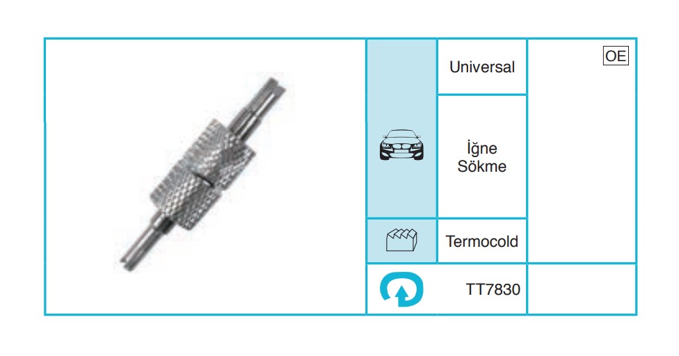 UNIVERSAL 7830 Servis Ekipmanları ve Aksesuarlar TT7830
