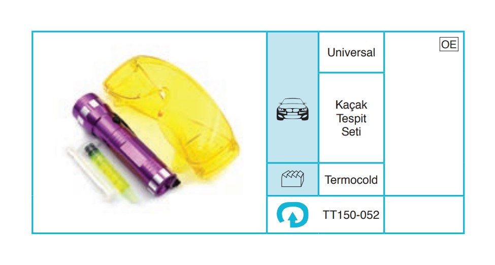 UNIVERSAL 150-052 Servis Ekipmanları ve Aksesuarlar TT150-052
