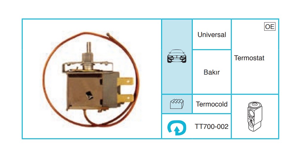 UNIVERSAL 700-002 Denge Valfi ve Termostat TT700-002