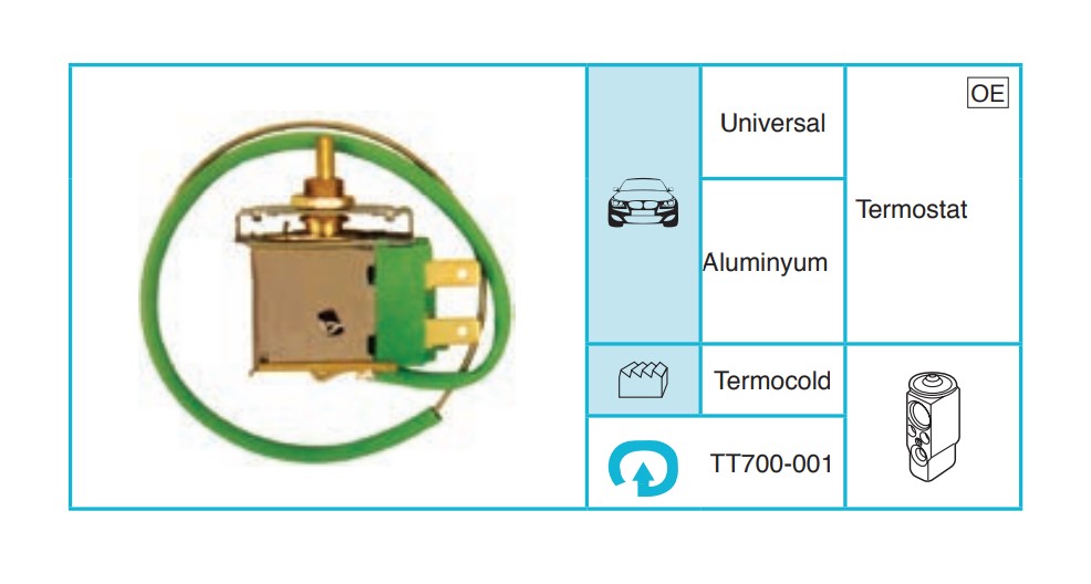 UNIVERSAL 700-001 Denge Valfi ve Termostat TT700-001