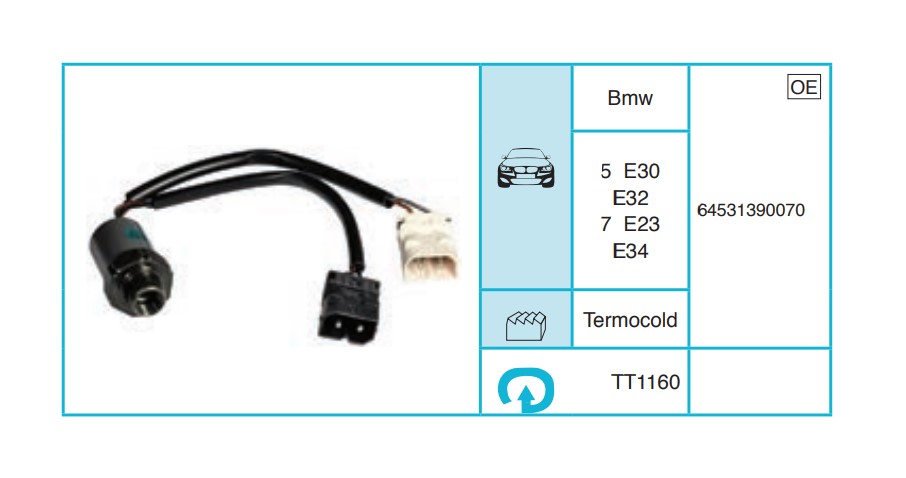 BMW 5 E30 E32 7 E23 E34 Müşür 64531390070