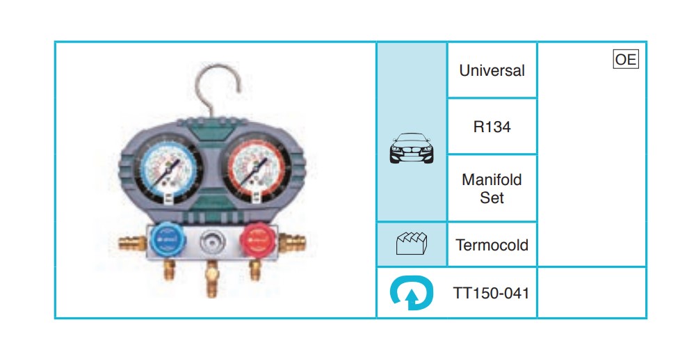 UNIVERSAL R134 Servis Ekipmanları ve Aksesuarlar TT150-041