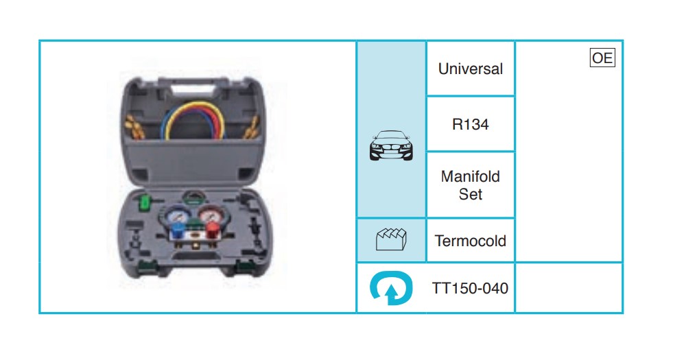 UNIVERSAL R134 Servis Ekipmanları ve Aksesuarlar TT150-040