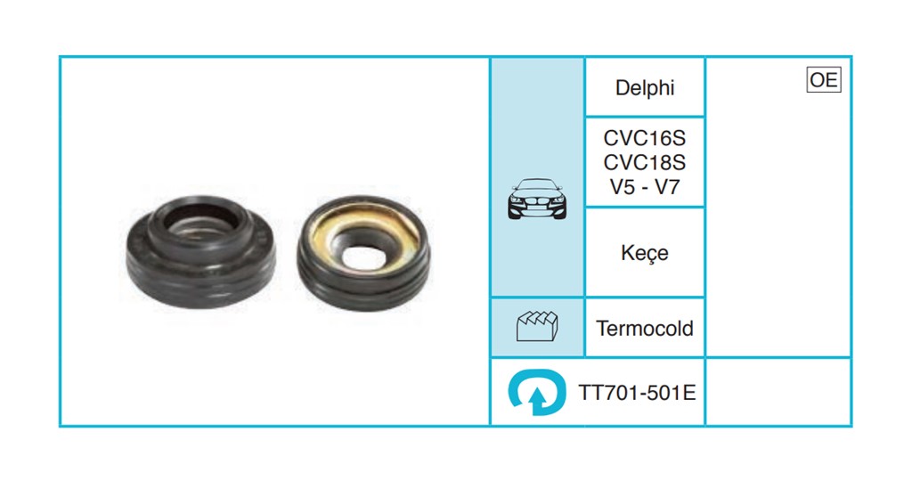 TERMOCOLD CVC16S CVC18S V5 - V7 Keçe Keçe TT701-501E