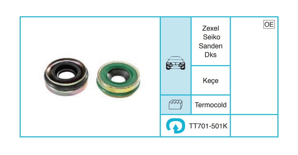 TERMOCOLD Zexel Seiko Sanden Dks Keçe Keçe TT701-501K