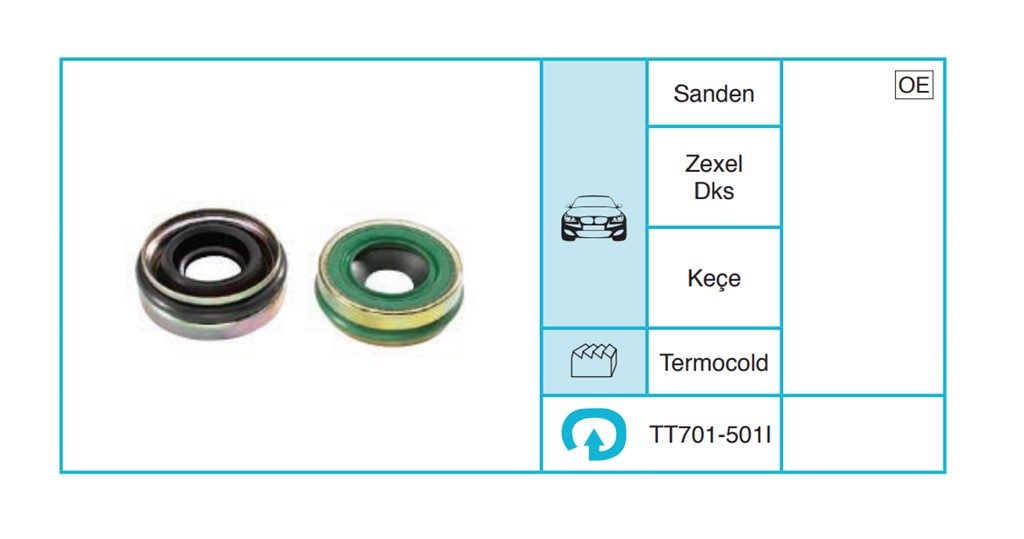 TERMOCOLD Sanden Zexel Dks Keçe Keçe TT701-501I