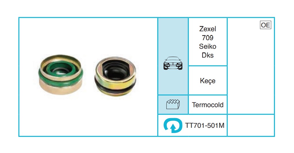 TERMOCOLD Zexel 709 Seiko Dks Keçe Keçe TT701-501M