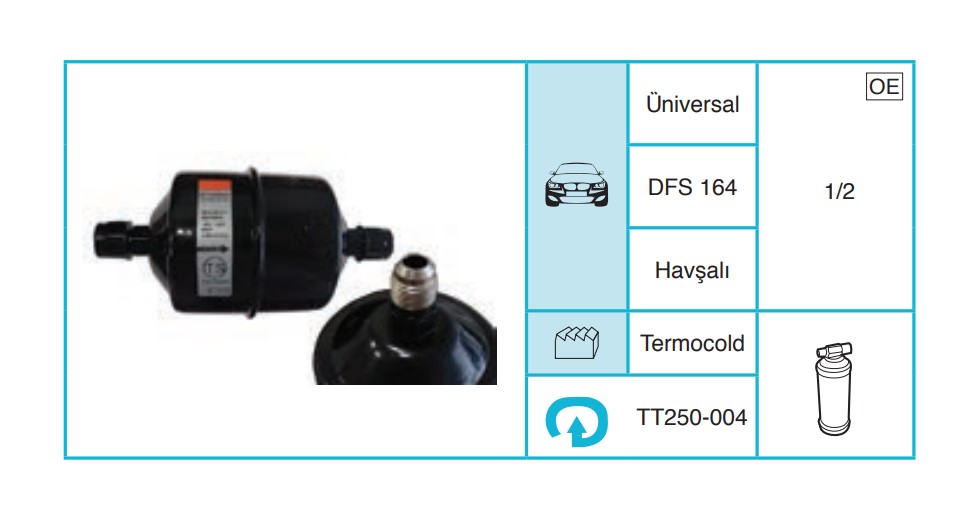 UNIVERSAL 250-004 Kurutucu Filtre TT250-004